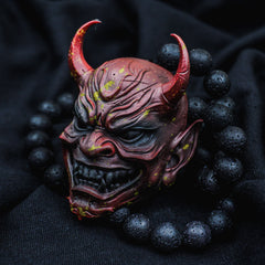 Akaryu Oni Japanese - Noh Mask Pendant Necklace