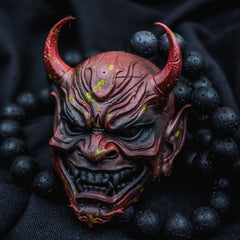 Akaryu Oni Japanese - Noh Mask Pendant Necklace