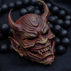 Koganekiba Oni Japanese - Noh Mask Pendant Necklace