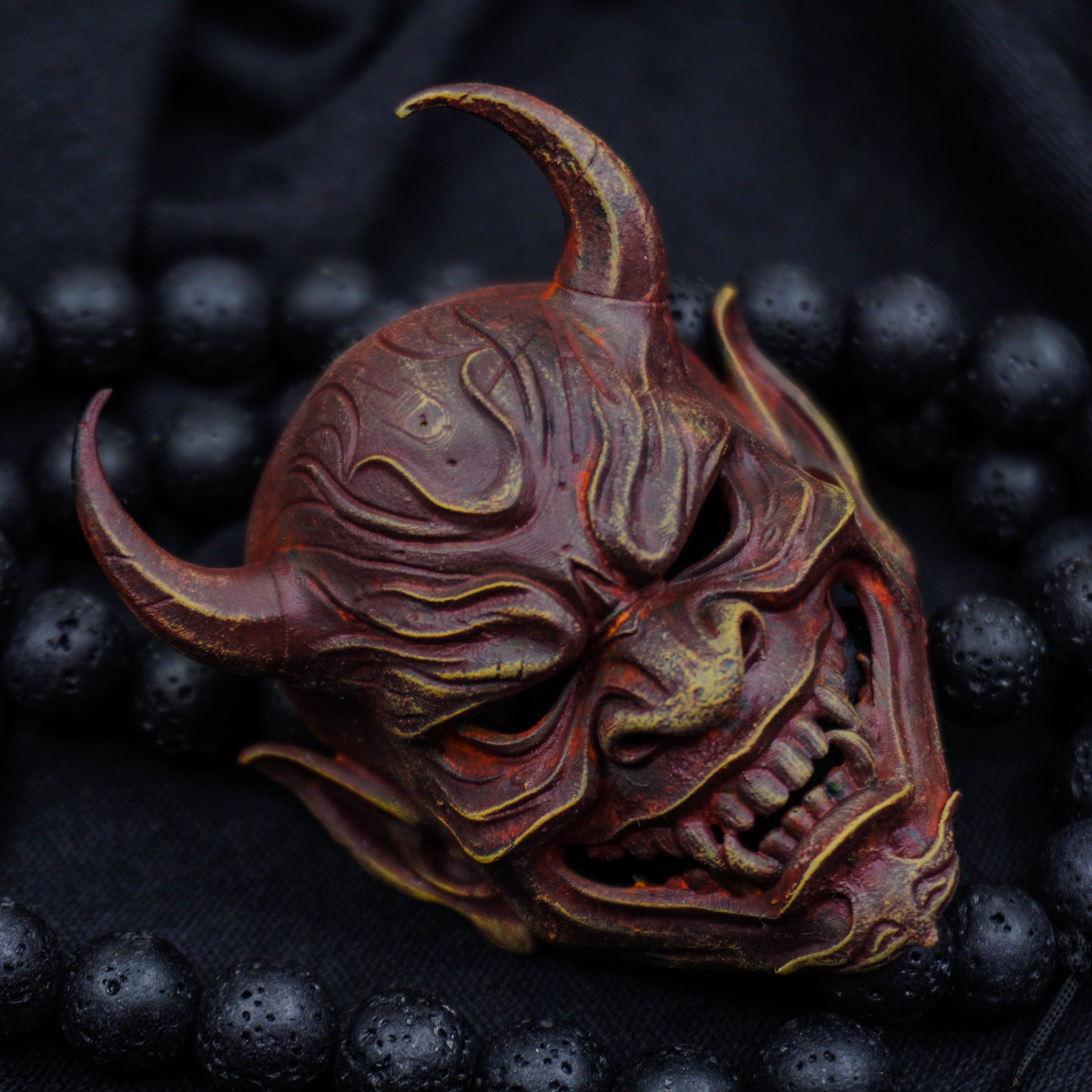 Koganekiba Oni Japanese - Noh Mask Pendant Necklace