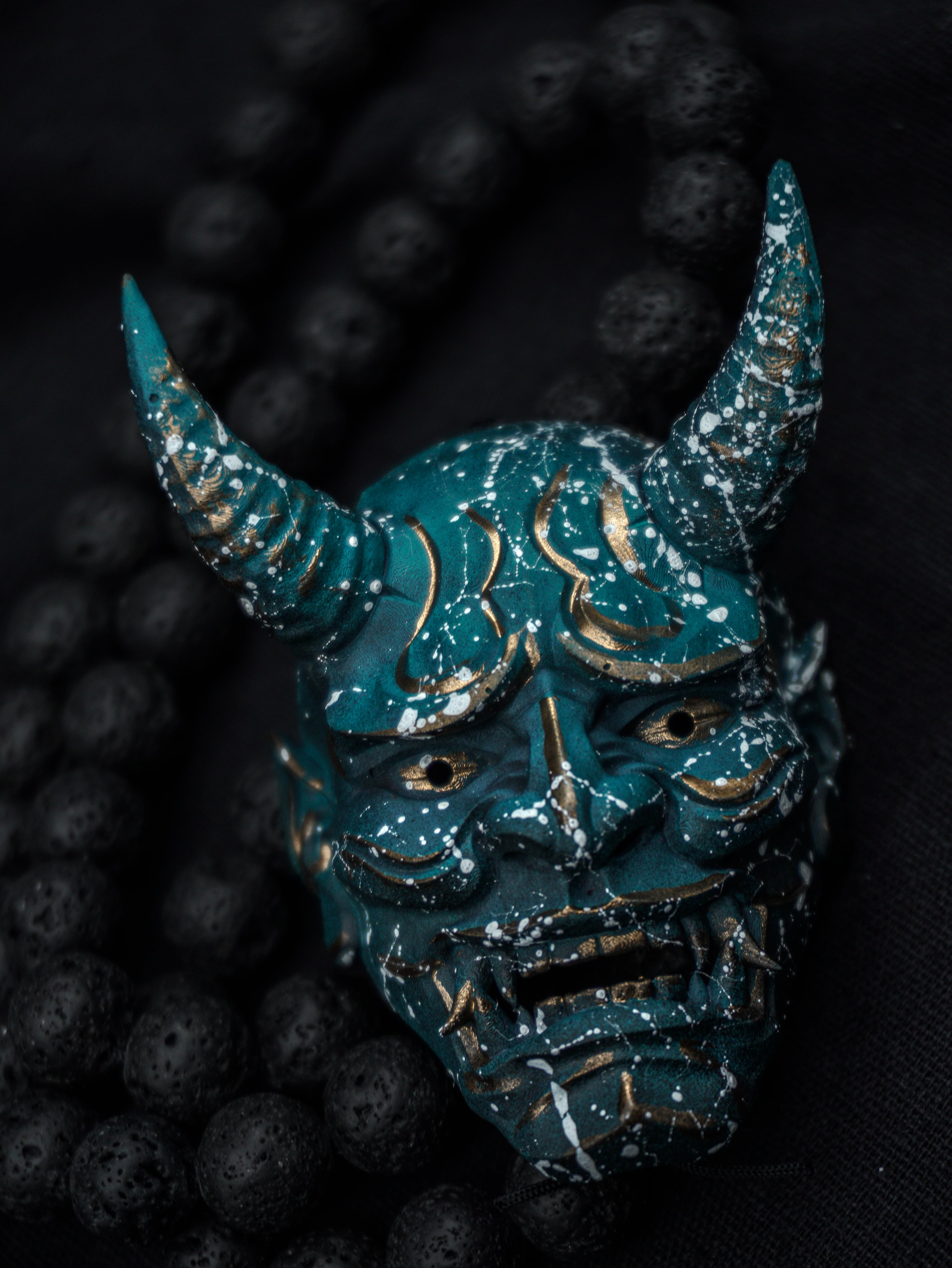 Japanese Hannya- Noh Mask Pendant Necklace