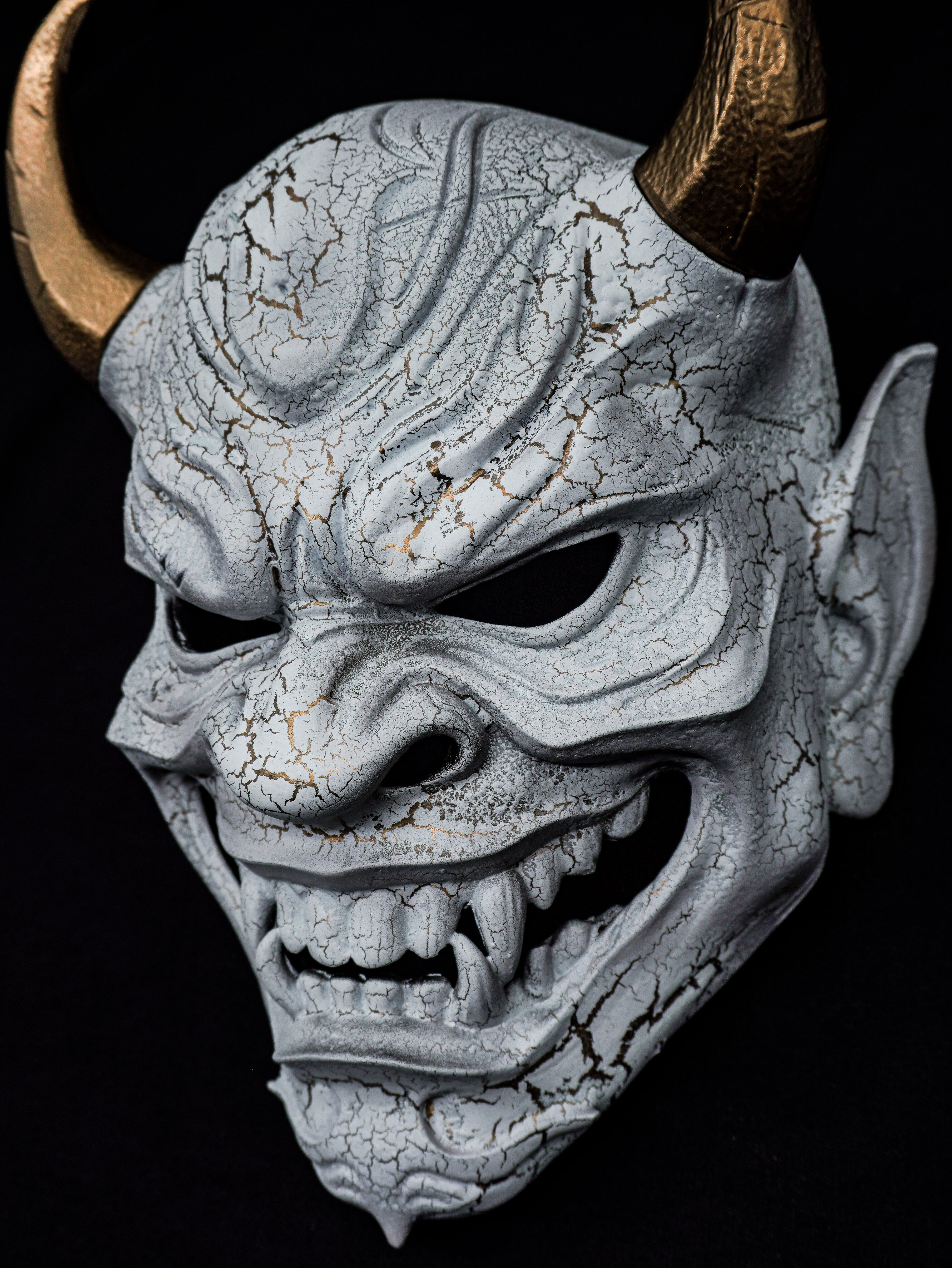 White Dragon - Hannya Mask, Japanese Traditional Collectible Mask