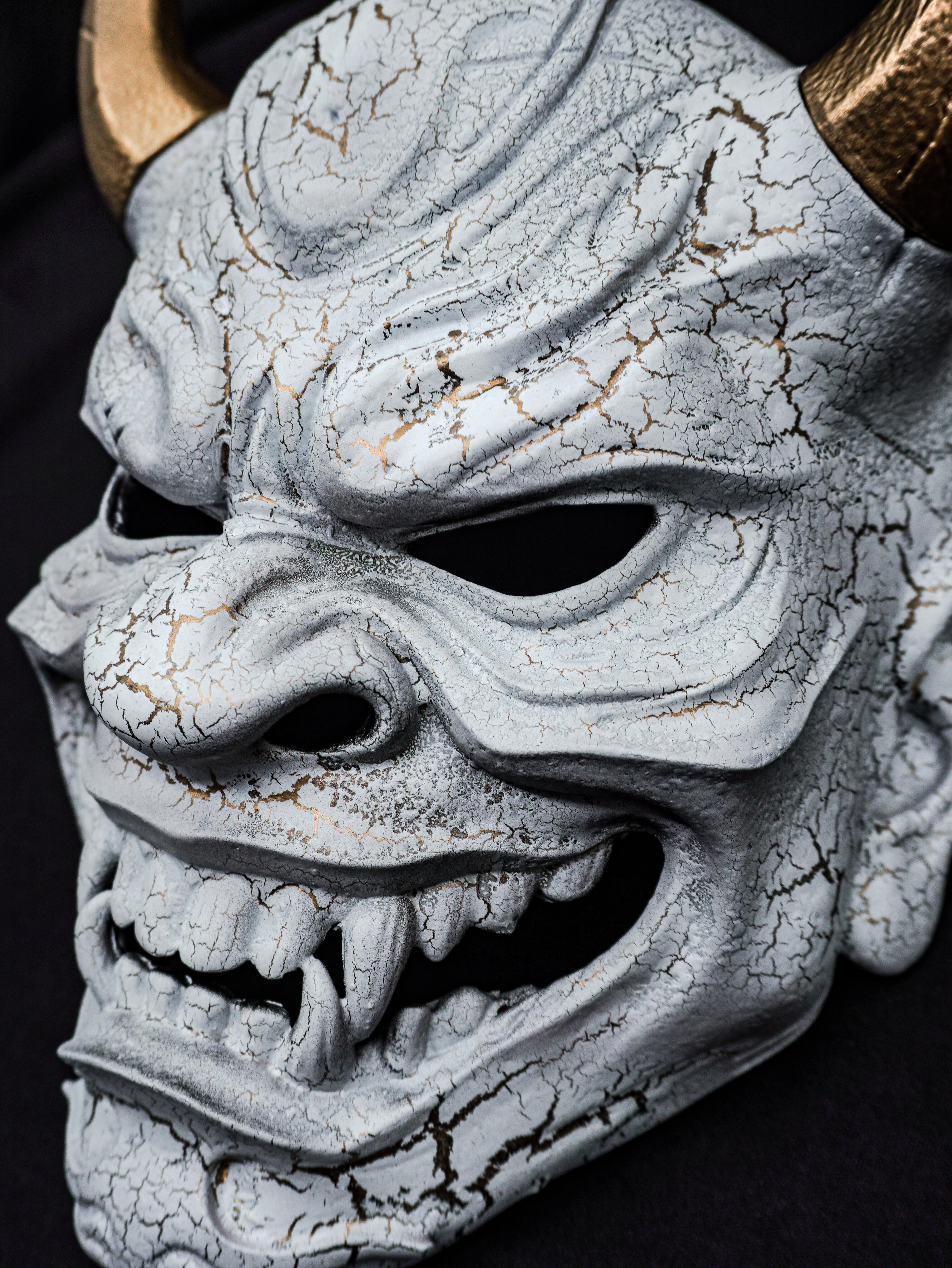 White Dragon - Hannya Mask, Japanese Traditional Collectible Mask